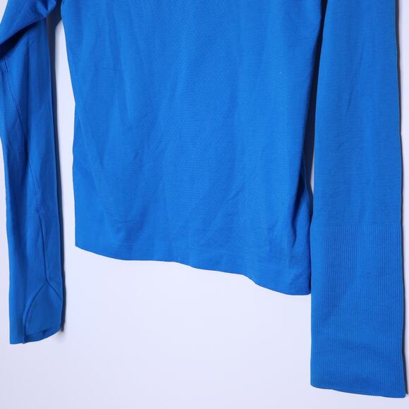 LULULEMON Swiftly Tech Long Sleeve Shirt Blazer Blue Stretch Active Women's 6 - Picture 9 of 12